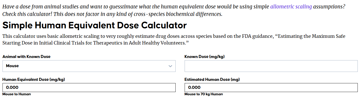 A simple practice guide for dose conversion between animals and human A simple practice guide for dose conversion between animals and human