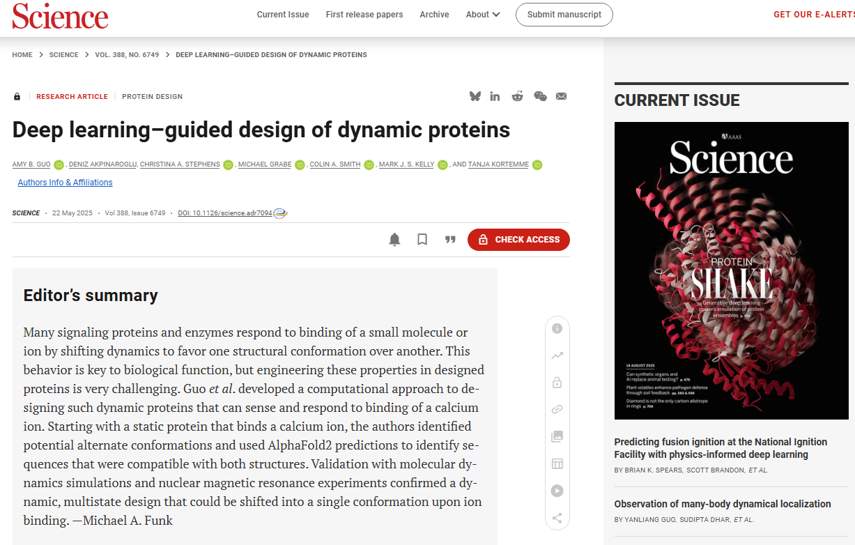 Deep learning guided design of dynamic proteins Deep learning guided design of dynamic proteins