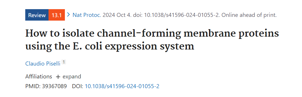 How to isolate channel-forming membrane proteins using the E.coli expression system