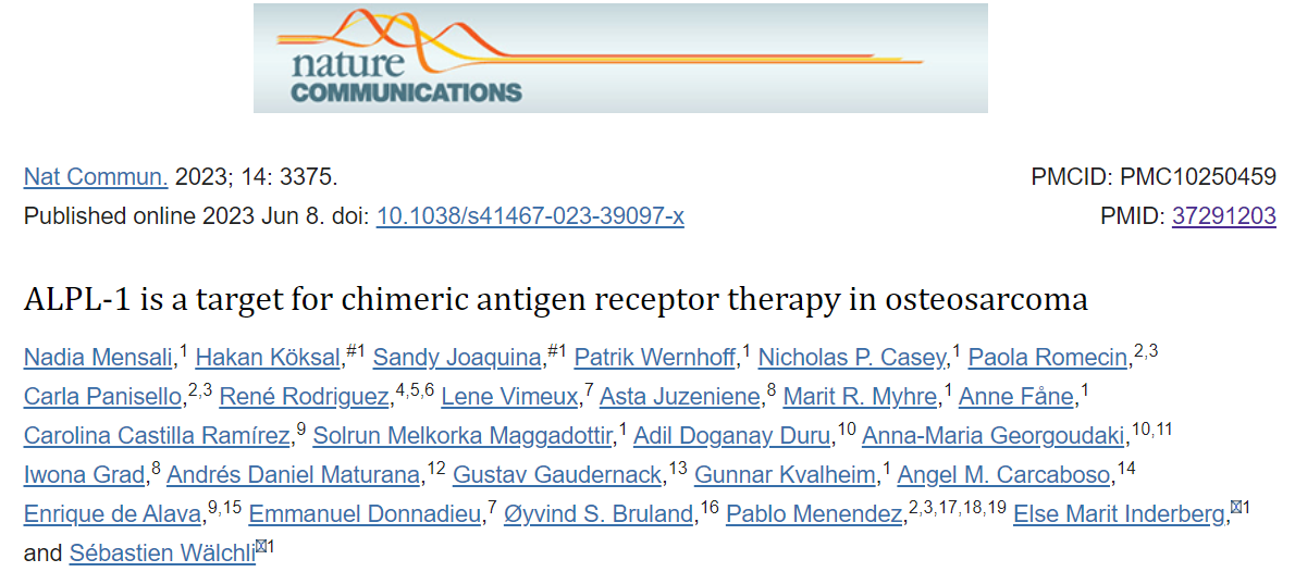 Literature share antibody sequences defined a new target for osteosarcoma CAR-T therapy Literature share antibody sequences defined a new target for osteosarcoma CAR-T therapy