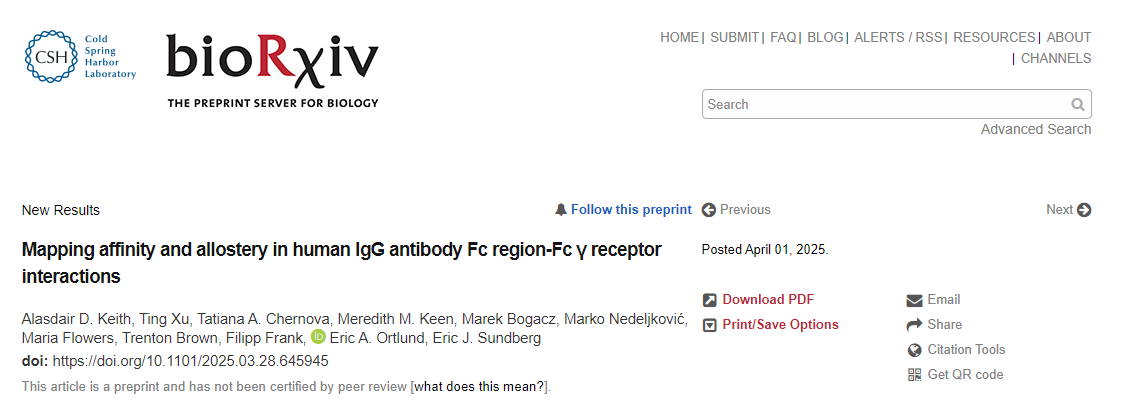Mapping affinity and allostery in human IgG antibody Fc region-Fcγ receptor interactions Mapping affinity and allostery in human IgG antibody Fc region-Fcγ receptor interactions